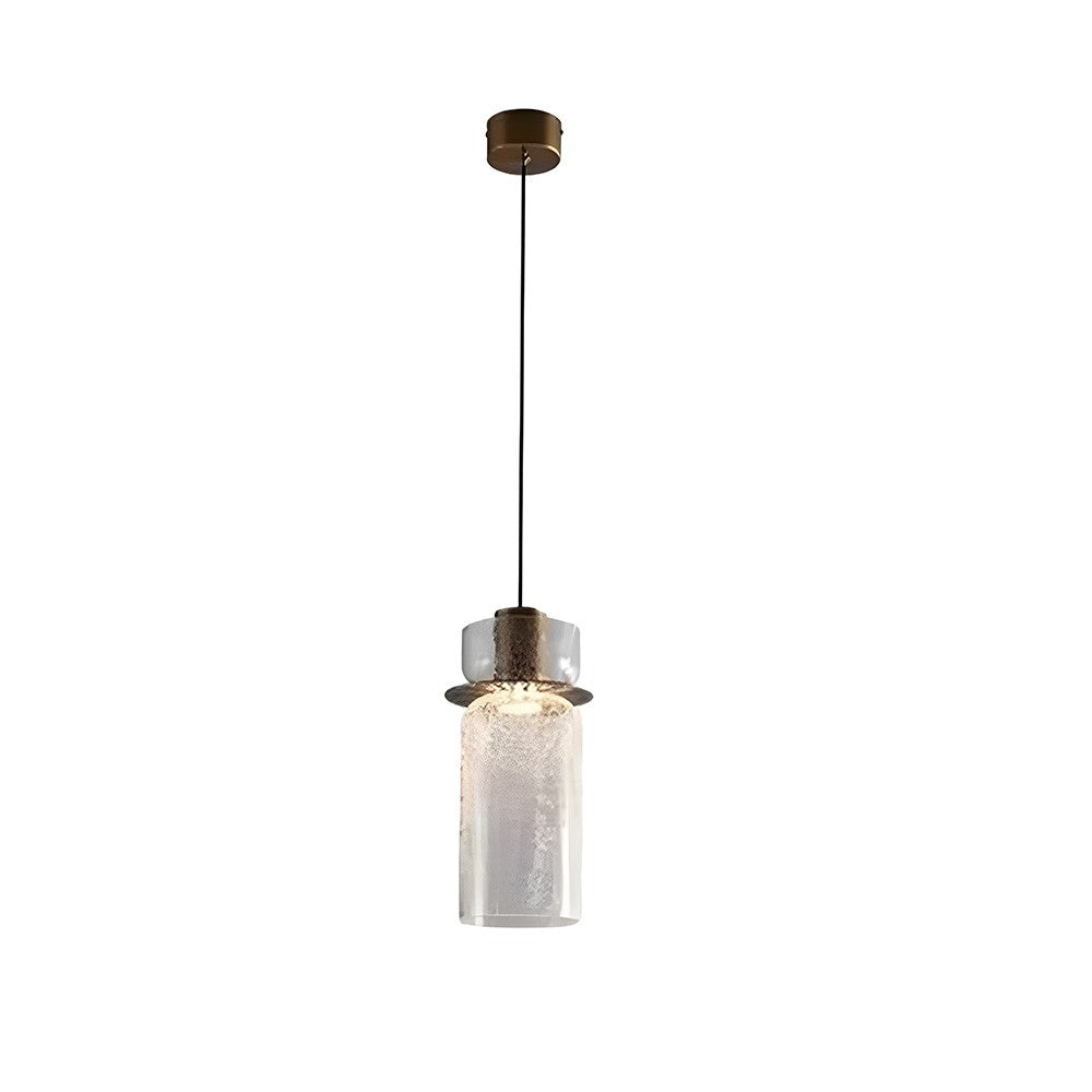 Arloen Modern Crackle Glass Pendant Light