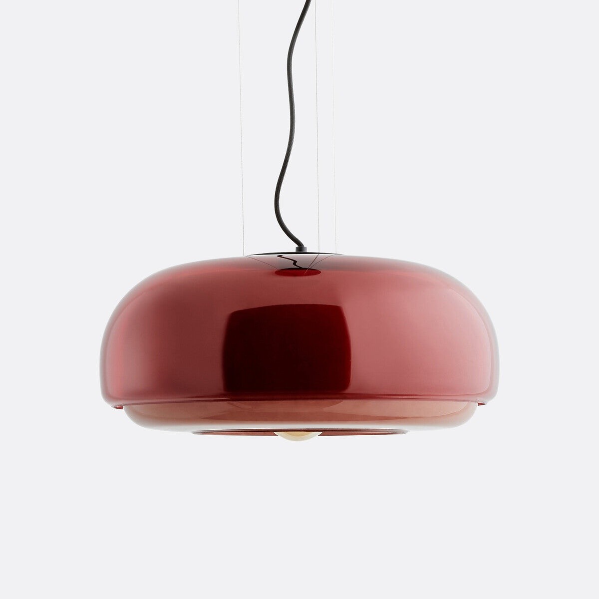 Vexlynn Scandinavian Round Dual-Layer Tinted Glass Pendant Light