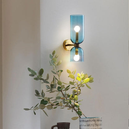 Trisia Modern Up Down Glass Wall Sconce