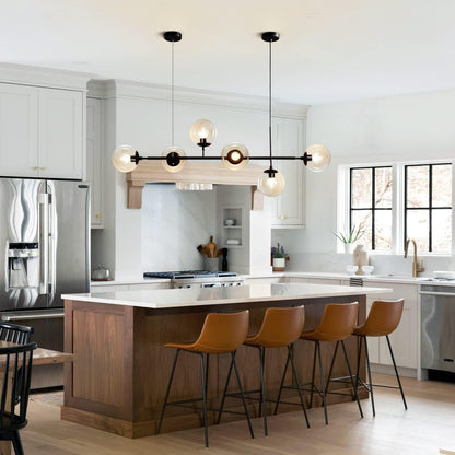 Celestina 6 Light Linear Glass Orb Pendant Light