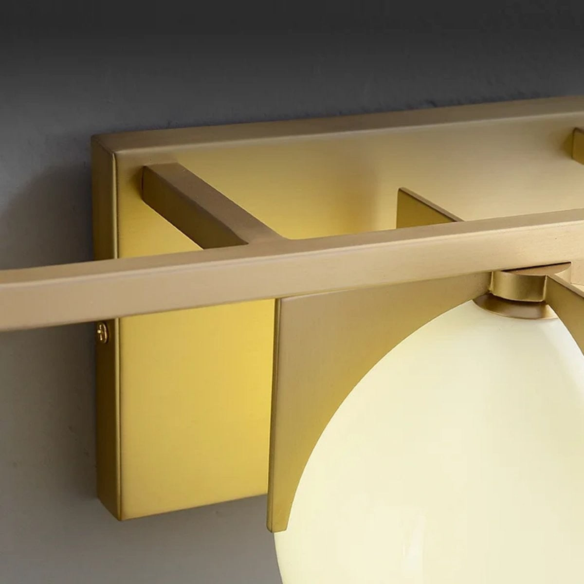 Ron Modern 3-Light White Ball Brass Wall Light