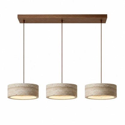 Veloria Scandinavian Travertine Round Pendant Light