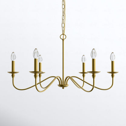 Alistair Vintage Candle Style Metal Chandelier
