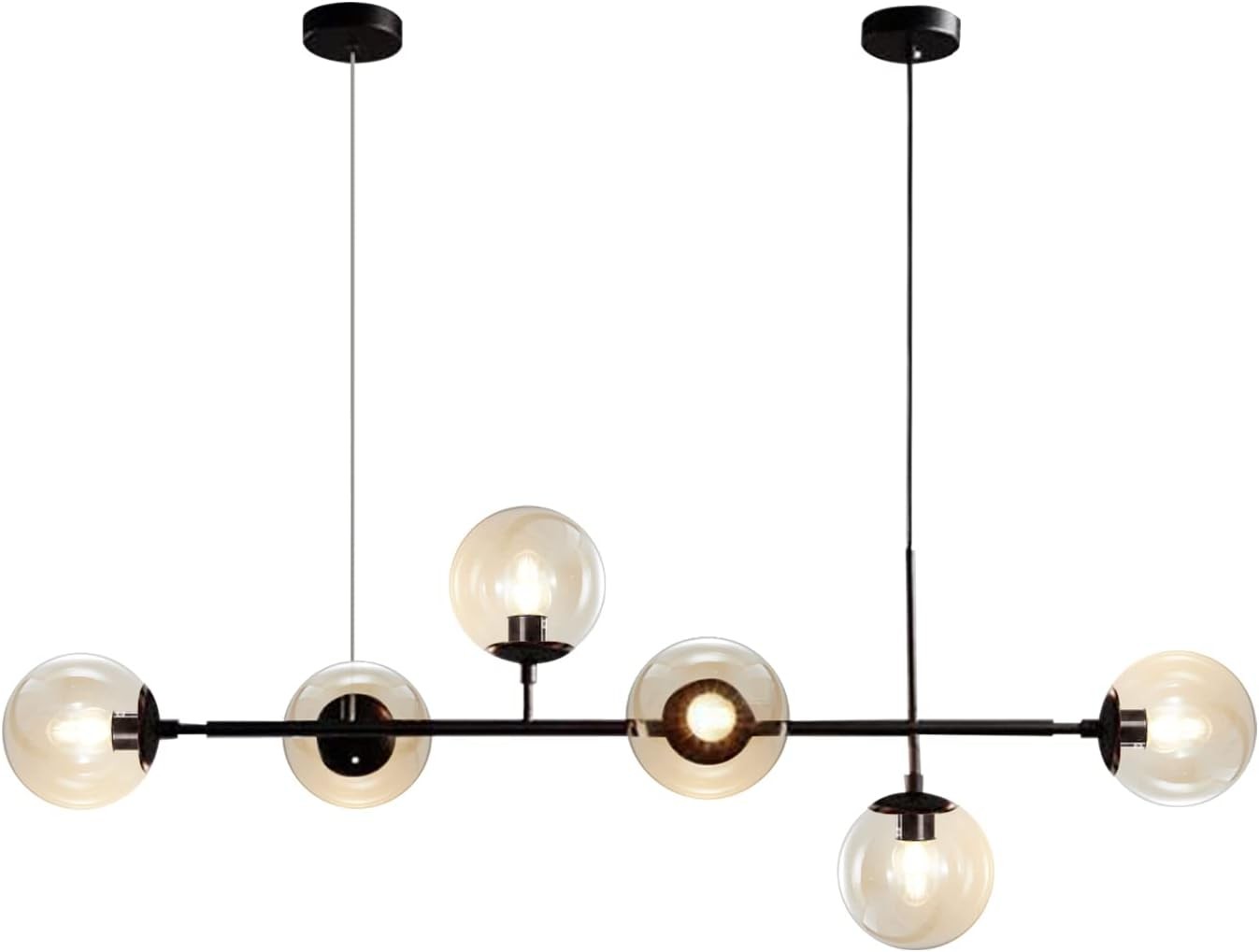 Celestina 6 Light Linear Glass Orb Pendant Light