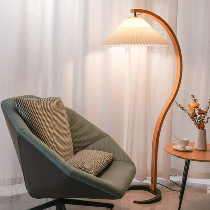 Anamika Vintage Mid Century Wooden Floor Lamp