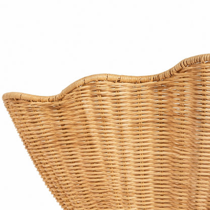 Daxter Bohemian Woven Rattan Scalloped Pendant Light