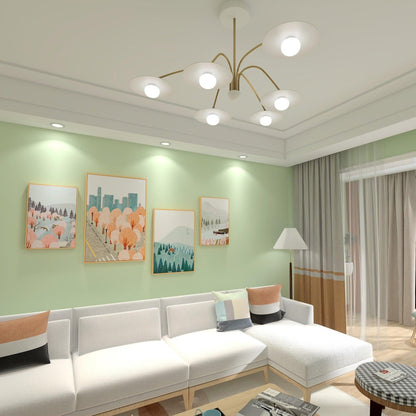 Xandros White Metal Champignon Chandelier