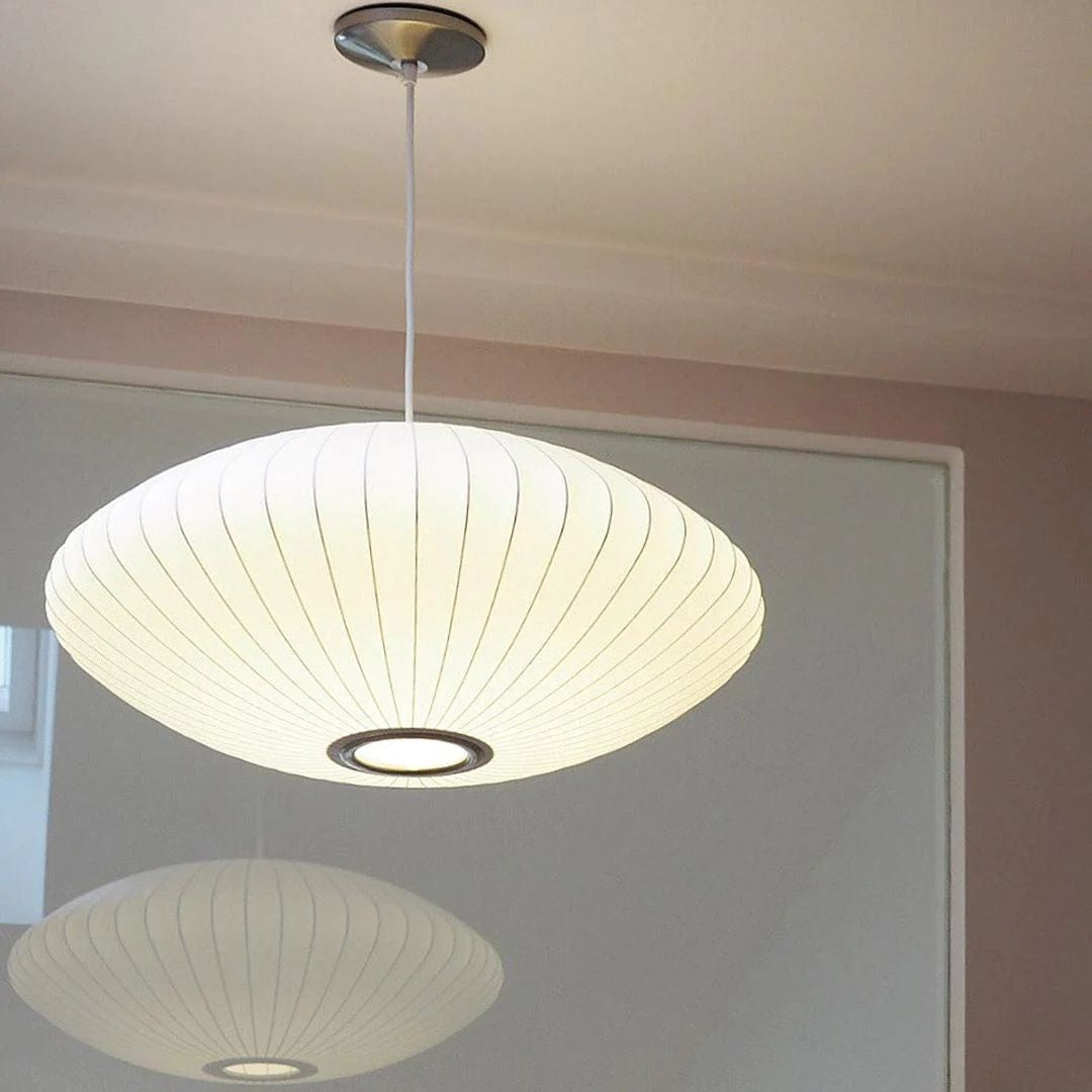 Leocadia White Saucer Nelson Bubble Pendant Light