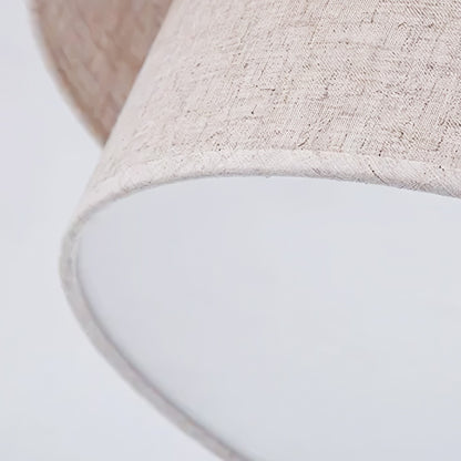 Javier Natural Linen Double Fabric Drum Pendant Light