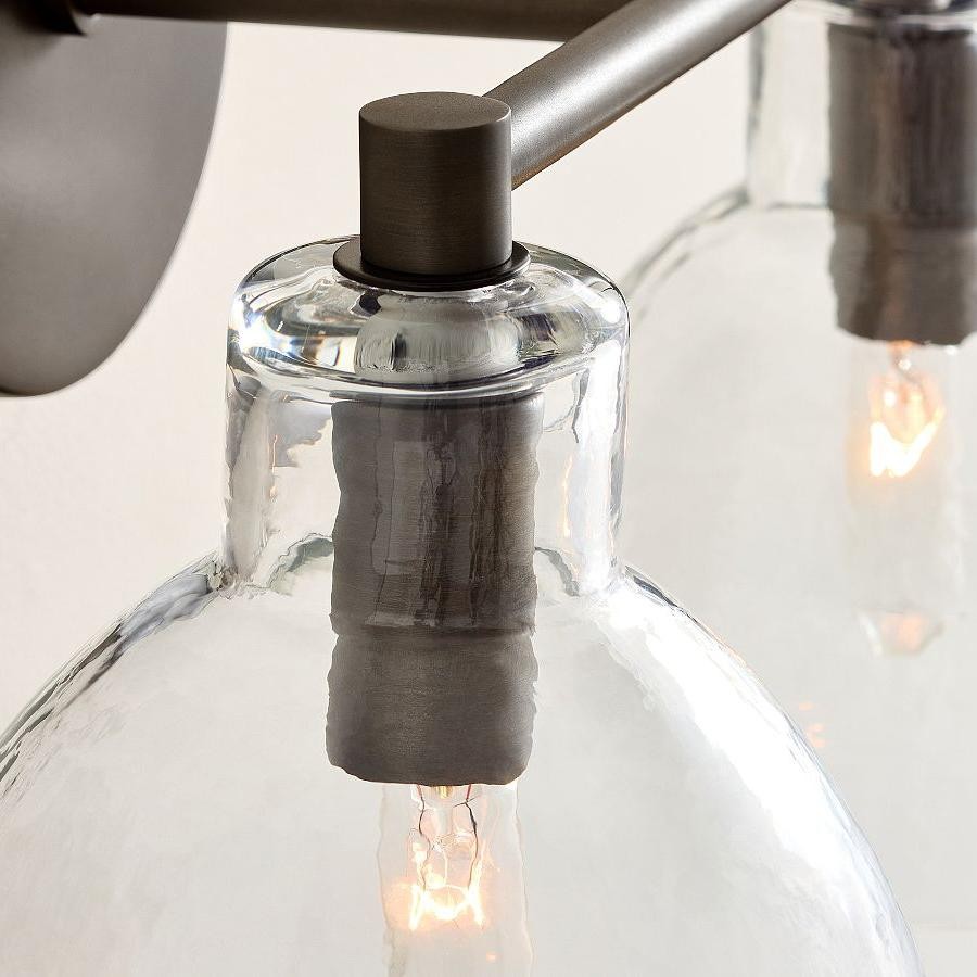 Keen Farmhouse Cooper Recycled Glass Dome Sconce