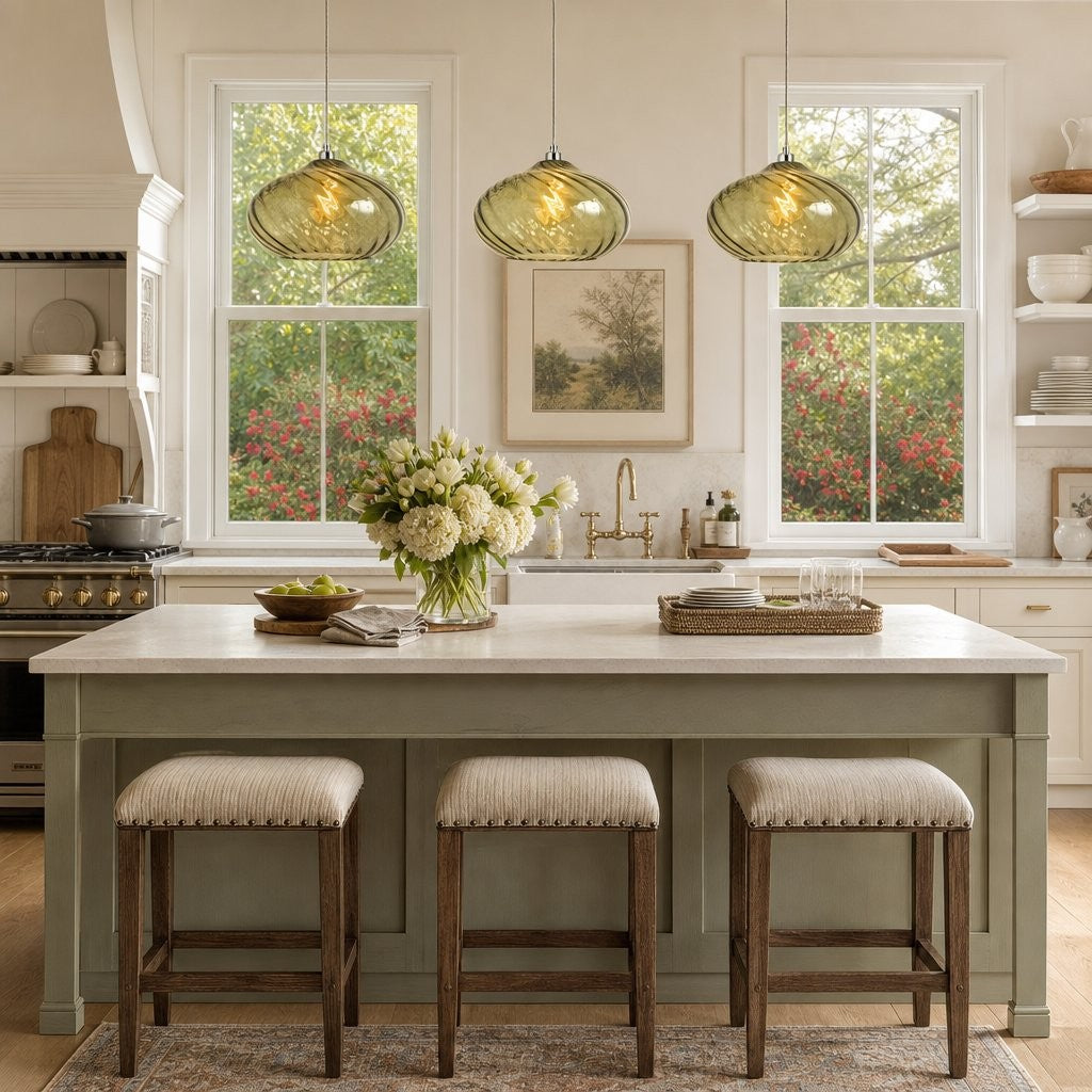 Lunaris Modern Globe Glass Pendant Light