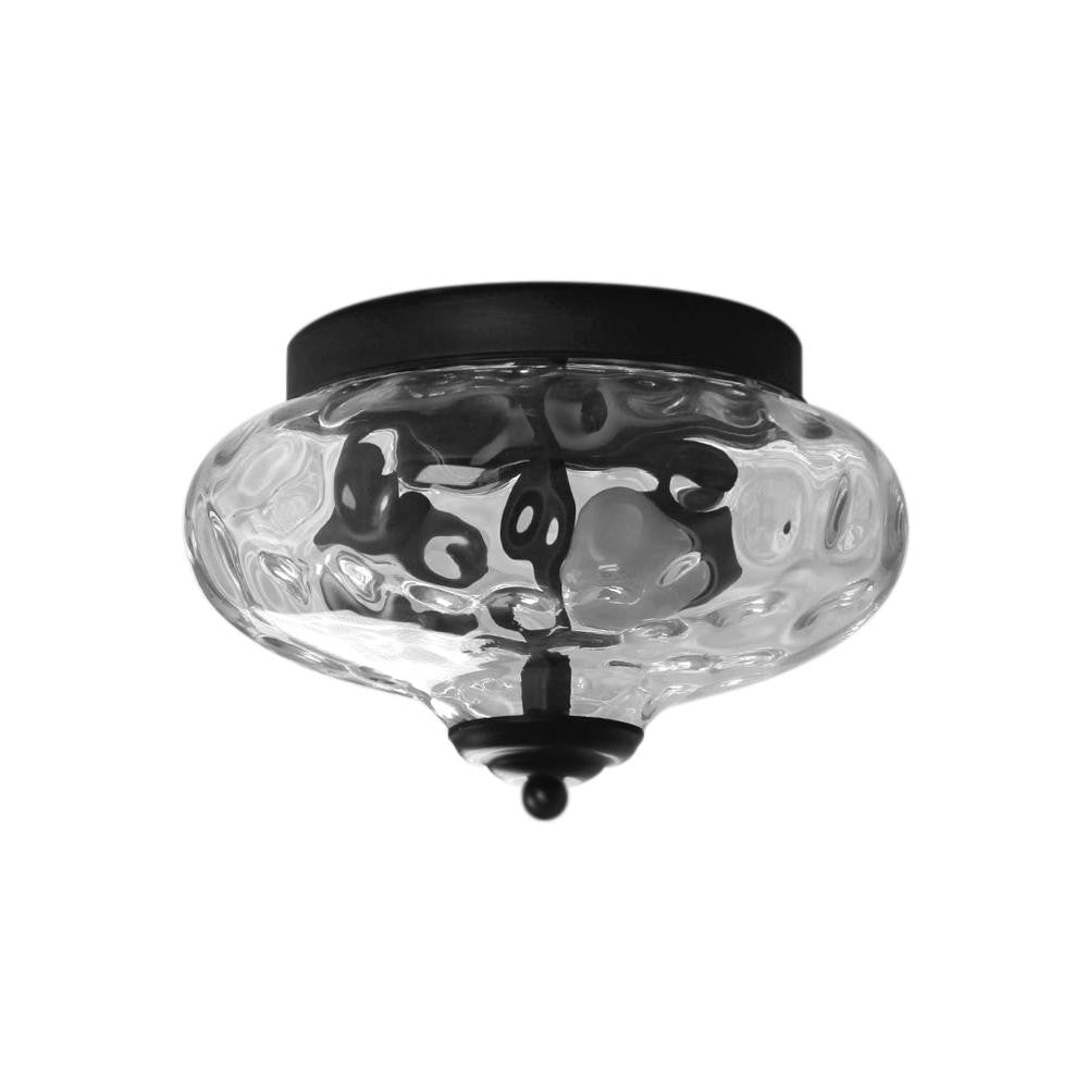 Eryndor Antique Sugar Pot Lid Water Ripple Glass Flush Mount Light