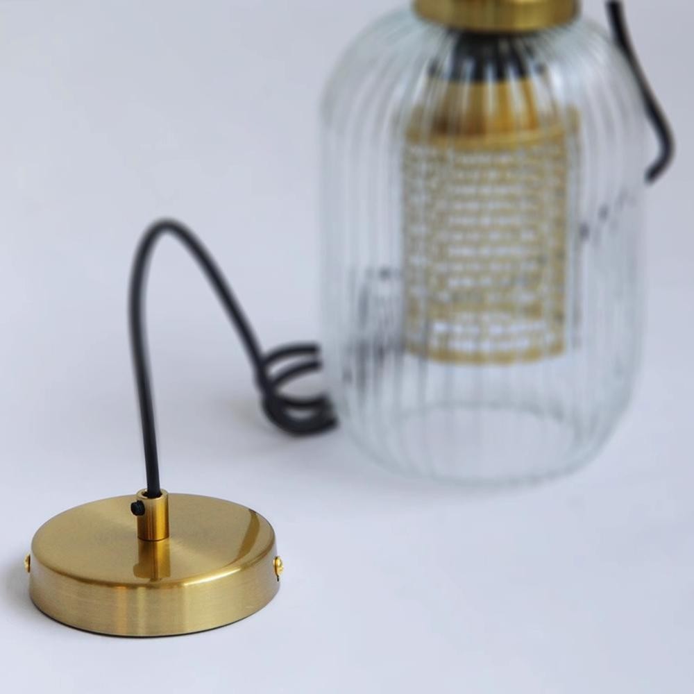 Cove Rustic Glass Metal Pendant Light