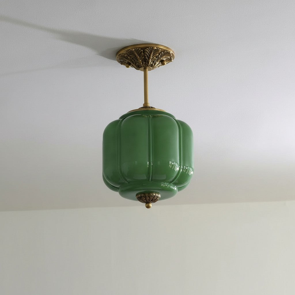 Conran Vintage Milk Glass Lantern Eloise Ceiling Light