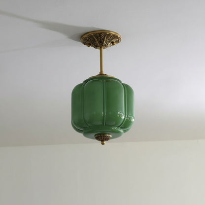 Conran Vintage Milk Glass Lantern Eloise Ceiling Light