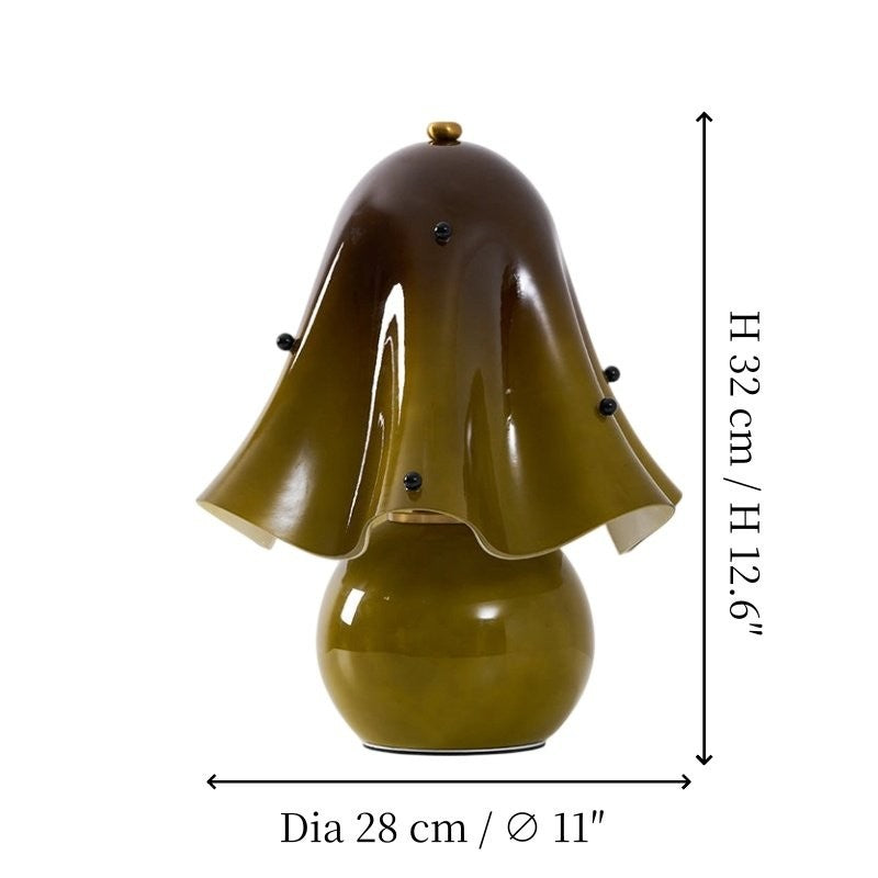 Catalina Modern Wavy Glass Petal Fazzo Table Lamp