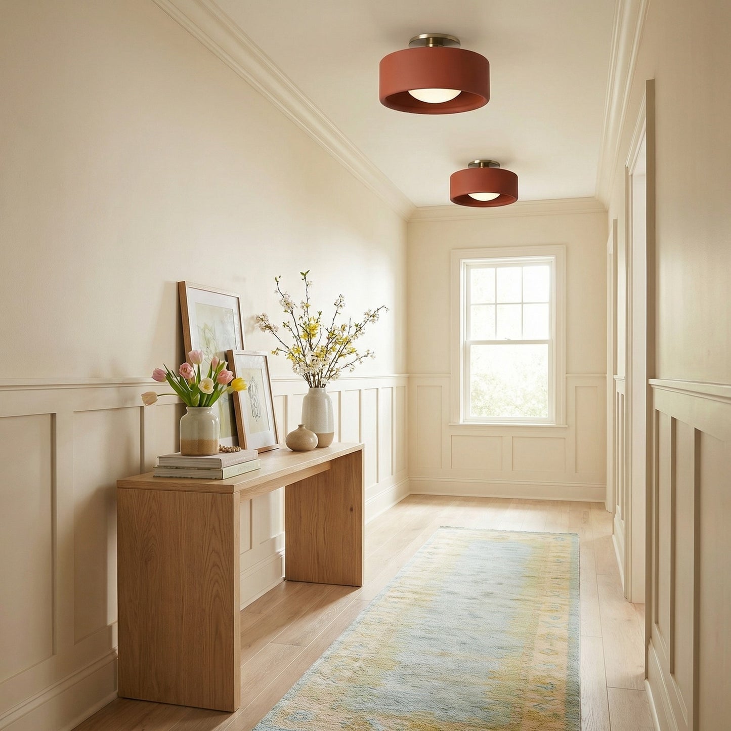 Aura Modern Porcelain Flush Mount Ceiling Light