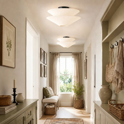 Luneth Modern Fabric Double Layer Ceiling Light