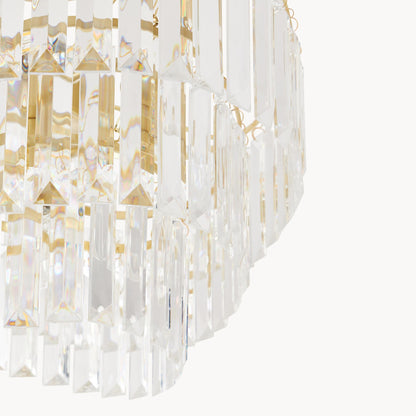 Deneuve Farmhouse Tiered Glass Brass Ceiling Light