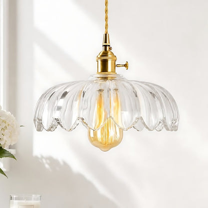 Jacinta Green Scalloped Pendant Light