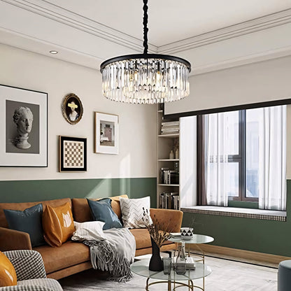 Braxion Modern Crystal Raindrop Round Chandelier