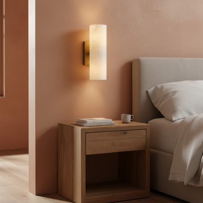 Corven Modern Elegant Alabaster Tube Sconce