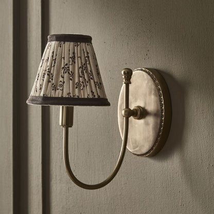 Orphelyx French Brass Fabric Shade Sconce Light