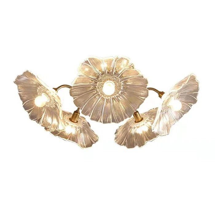 Pranavi Lotus Leaf Glass Ceiling Light