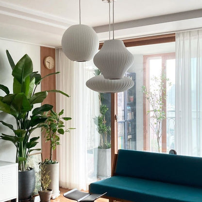 Leocadia White Saucer Nelson Bubble Pendant Light
