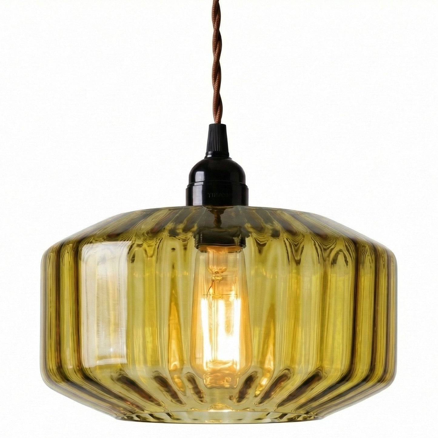 Ivan Vintage Handmade Striped Glass Pendant Light