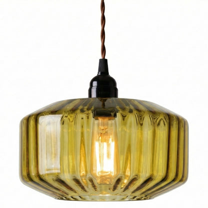 Ivan Vintage Handmade Striped Glass Pendant Light