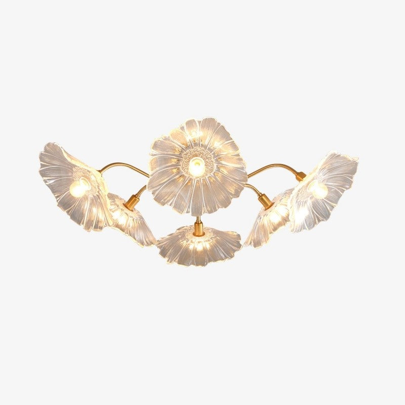 Pranavi Lotus Leaf Glass Ceiling Light