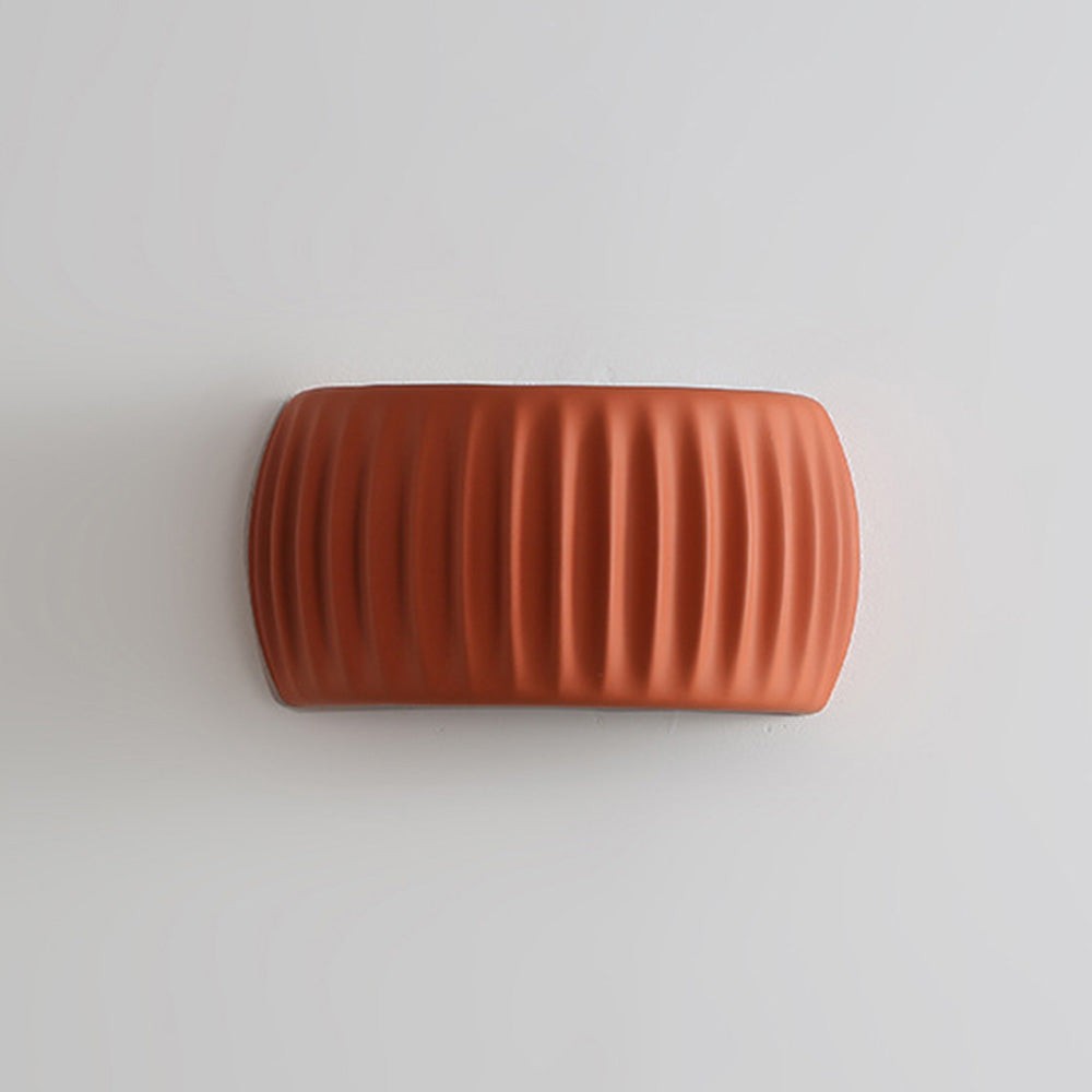 Klystix Macaron Color Up Down Fluted Resin Wall Lamps For Bedroom