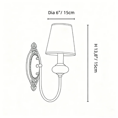 Osman Vintage Fabric Linen Wall Sconce