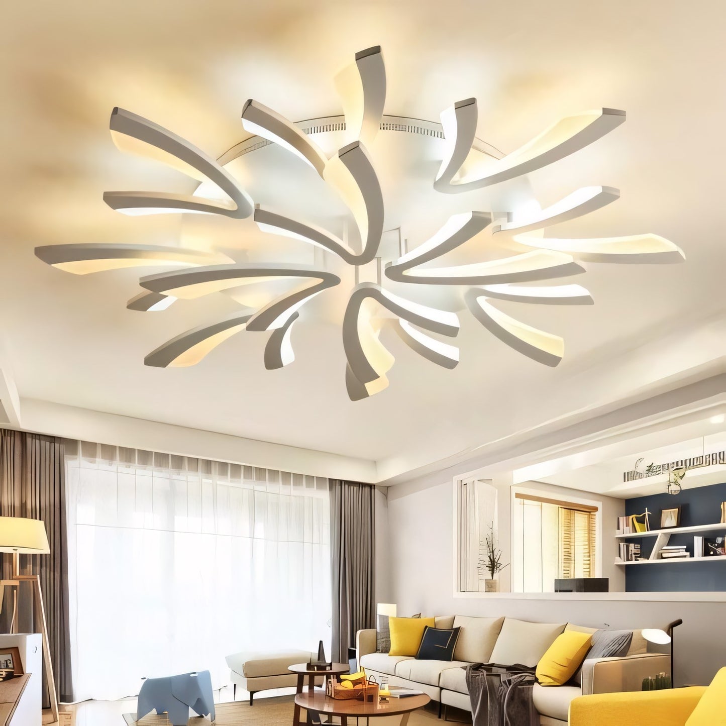 Sariel Led Dimmable Acrylic V Shape Ceiling Light