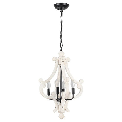 Astridina Rustic Antique Wooden French Country Chandelier
