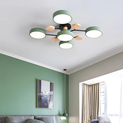 Phelith Scandinavian Round Molecule Branch Led Ceiling Light