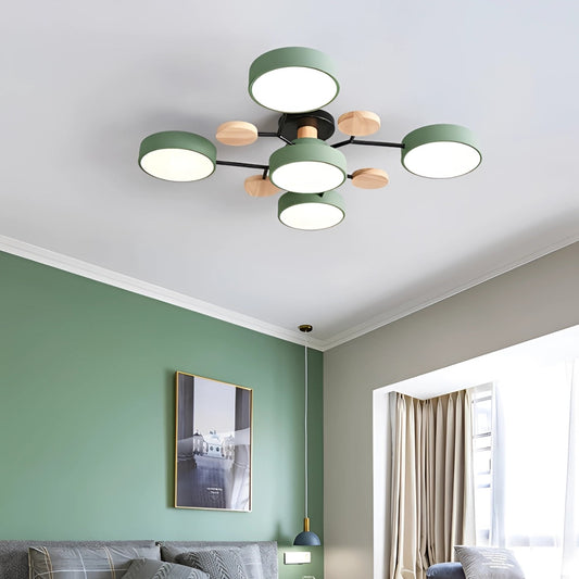 Phelith Scandinavian Round Molecule Branch Led Ceiling Light