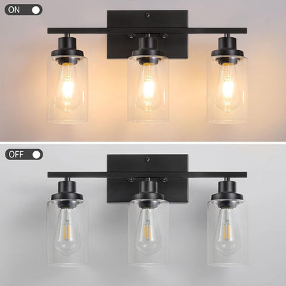 Lynor Classic Farmhouse Clear Glass Triple Sconce