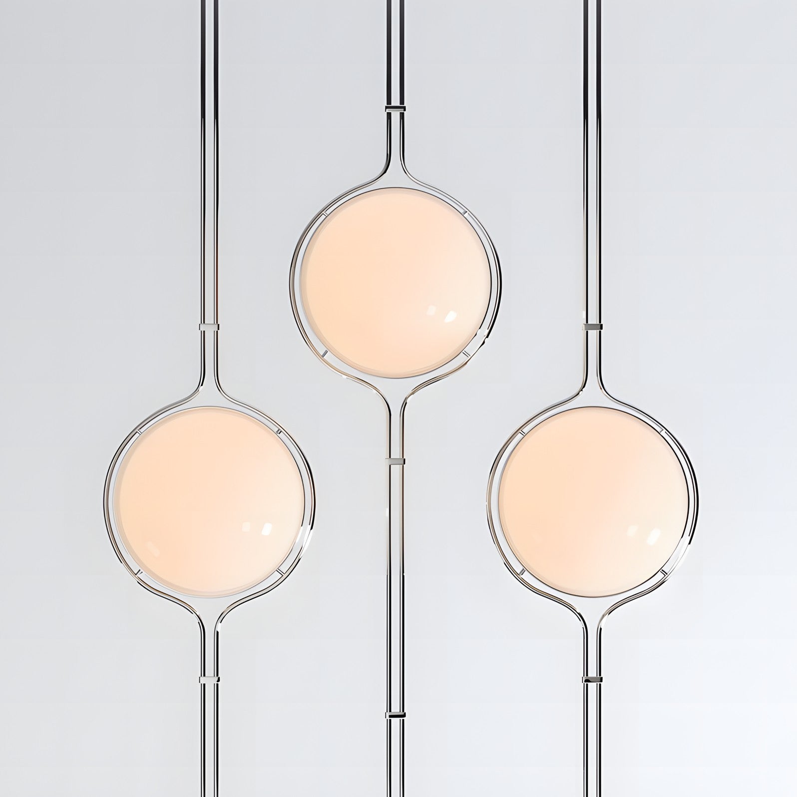 Alexandra Stylish White Acrylic Ball Floor To Ceiling Lamp