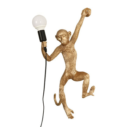 Ioneus Creative Gold Resin Monkey Sconce