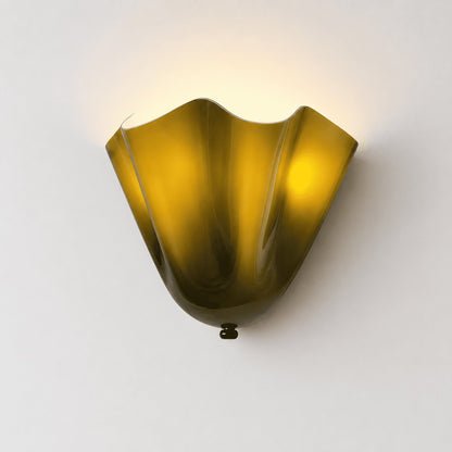 Kyrintha Mid-Century Skirt Shell Glass Fazzo Petalia Wall Sconce