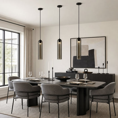Kimaya Benedict Tube Glass Pendant Lamp