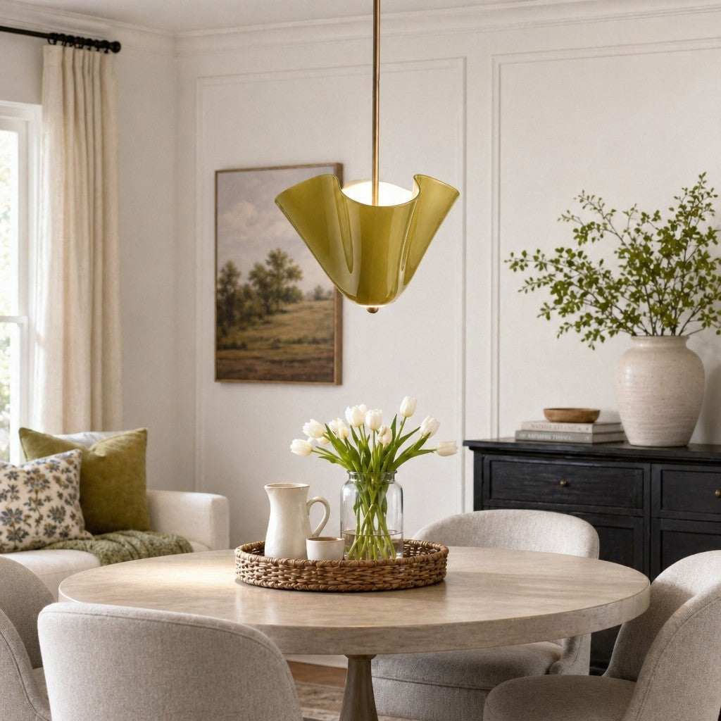 Franklin Modern Shell Glass Fazzo Pendant Light