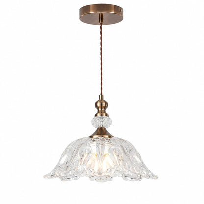 Vilkas Vintage Flower Shaped Glass Pendant Light