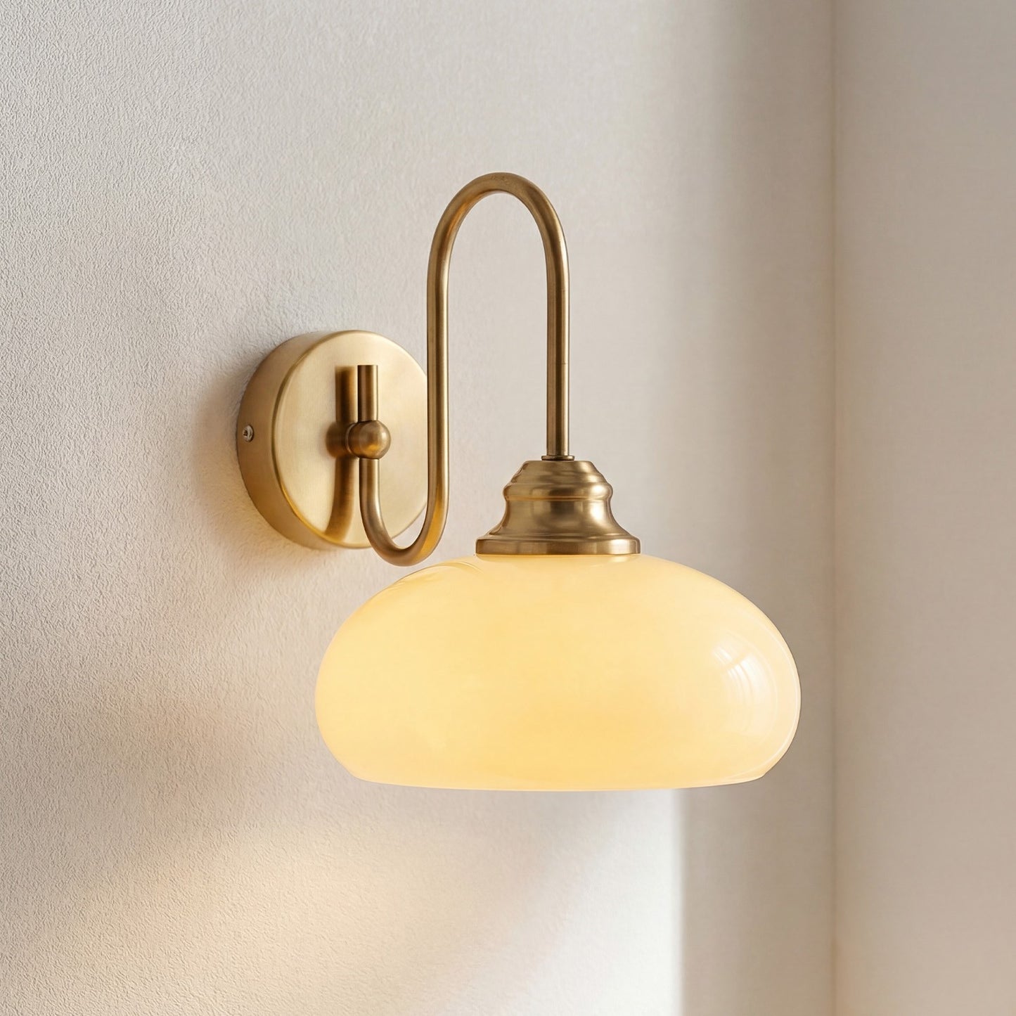 Ylvaen Bauhaus 1 Light Milk Glass Sconce