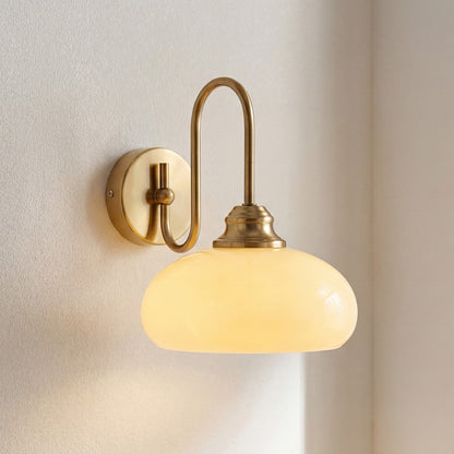 Ylvaen Bauhaus 1 Light Milk Glass Sconce