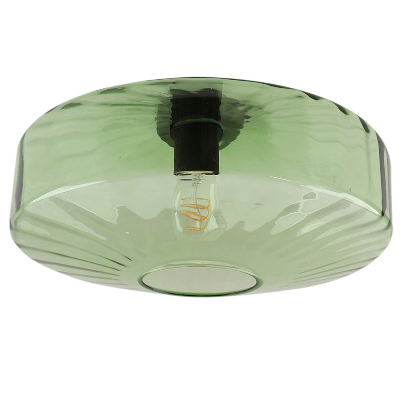 Ember Vintage Multi Color Water Ripple Glass Ceiling Light