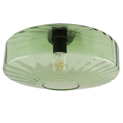 Ember Vintage Multi Color Water Ripple Glass Ceiling Light