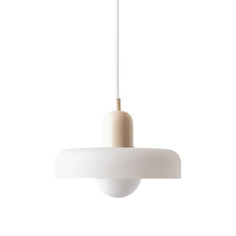 Xanadu Bauhaus Stained Glass Disc Pendant Light